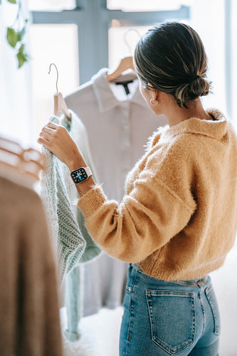 woman shopping for boutique clothes