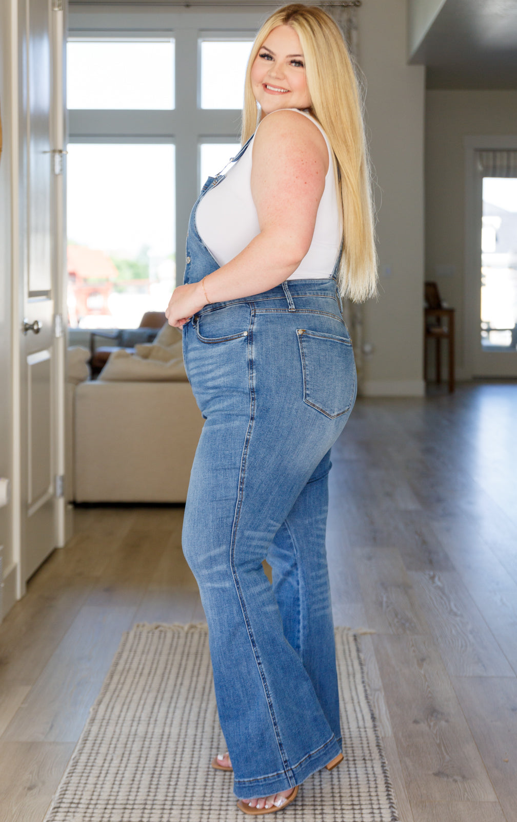 Judy Blue Retro Chic Control Top Flare Overalls