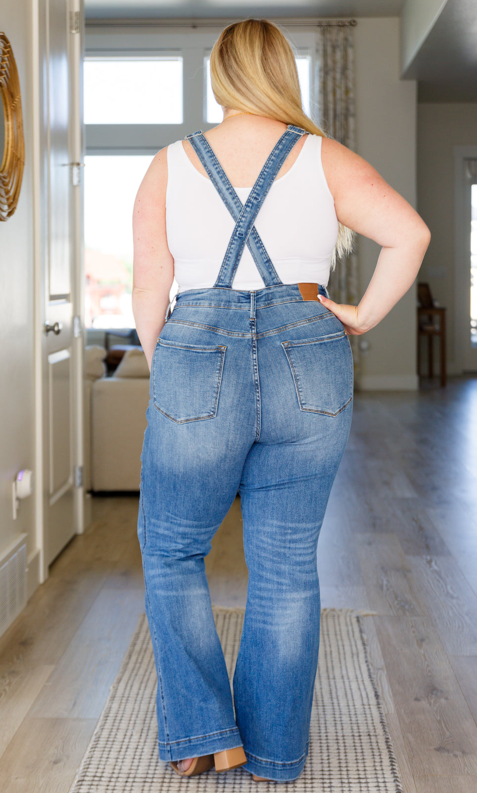 Judy Blue Retro Chic Control Top Flare Overalls
