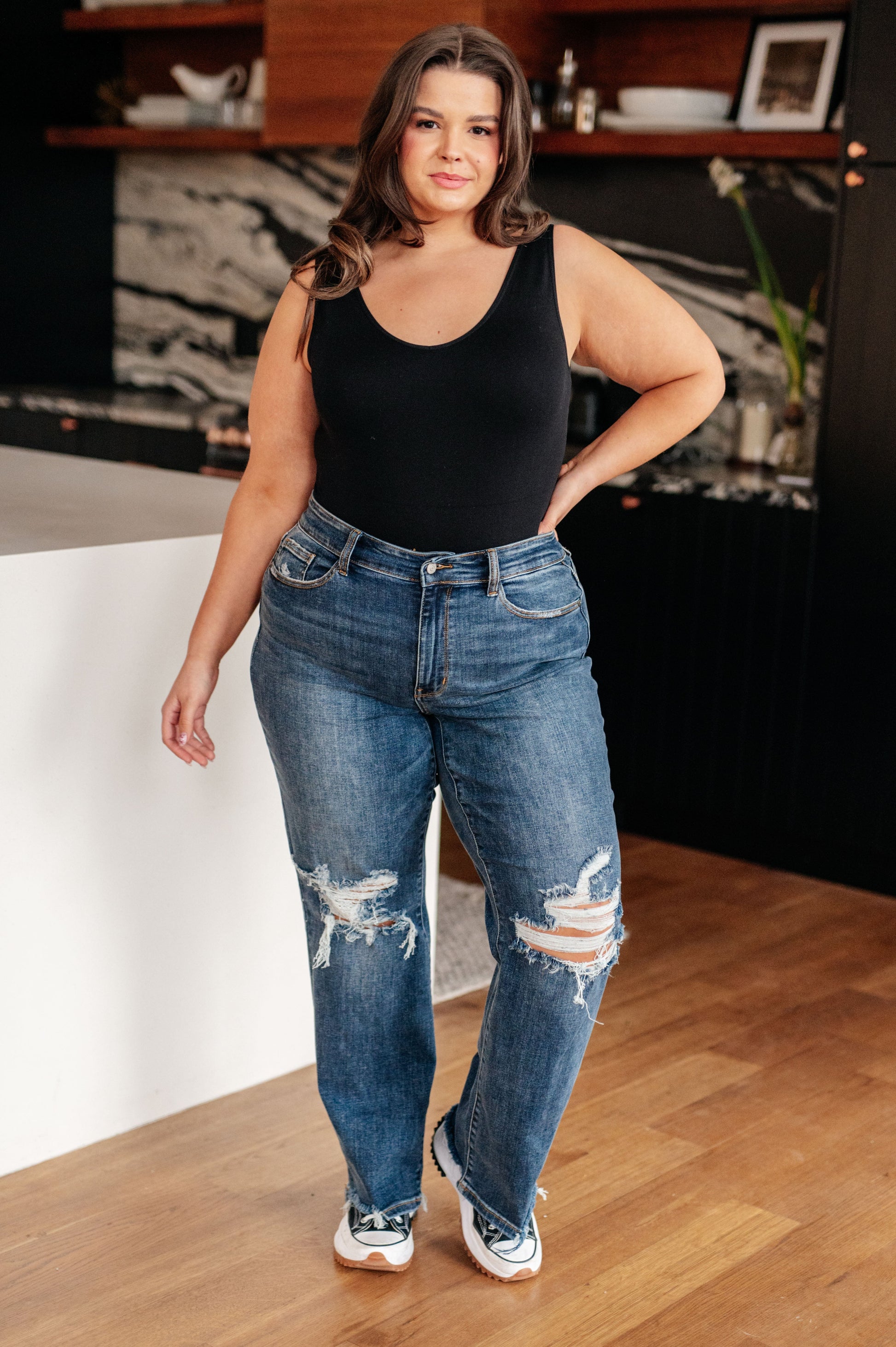Judy Blue Throw It Back High Rise 90's Straight Leg Jeans
