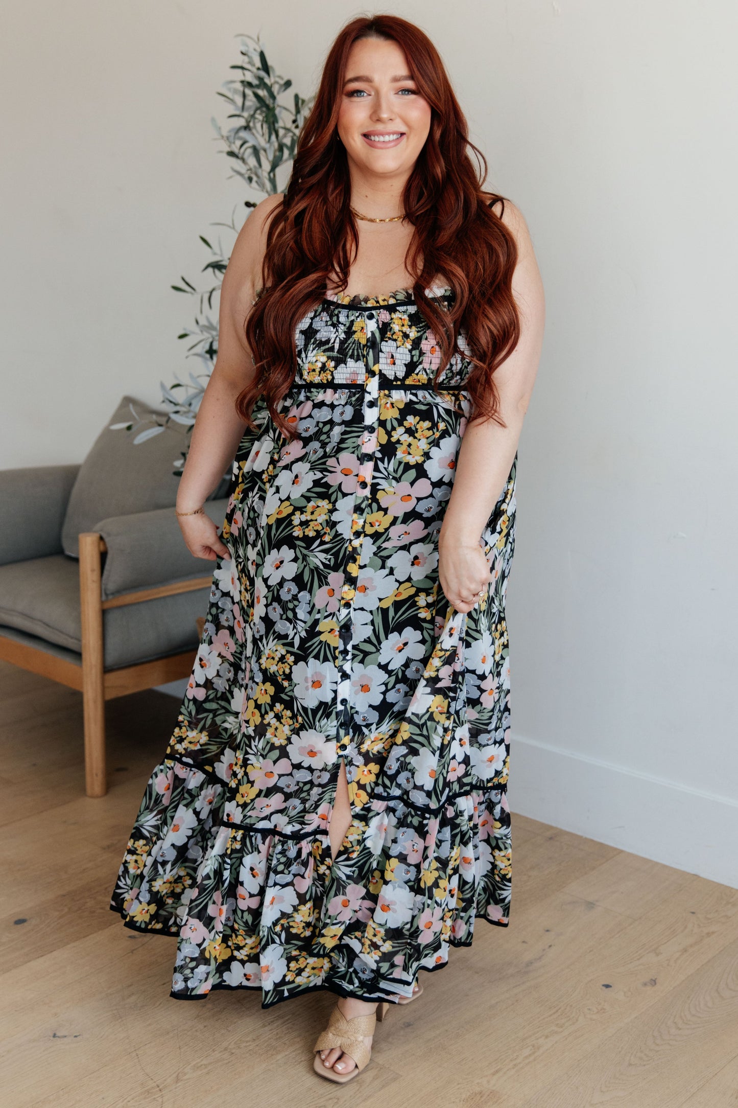 Blooming Beauty Floral Maxi Dress Soft Floral 1XL