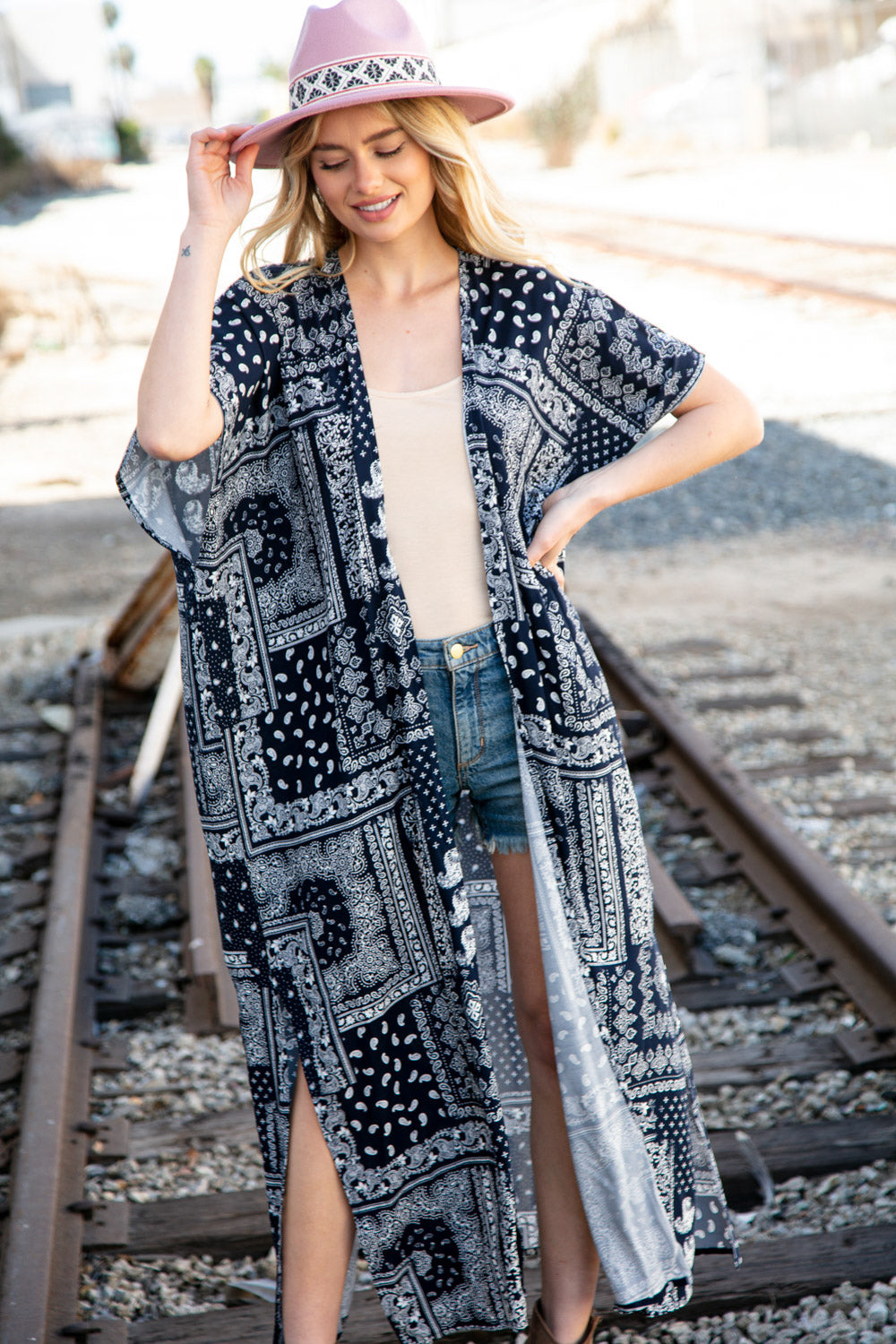 That's So Boho Paisley Maxi Kimono   