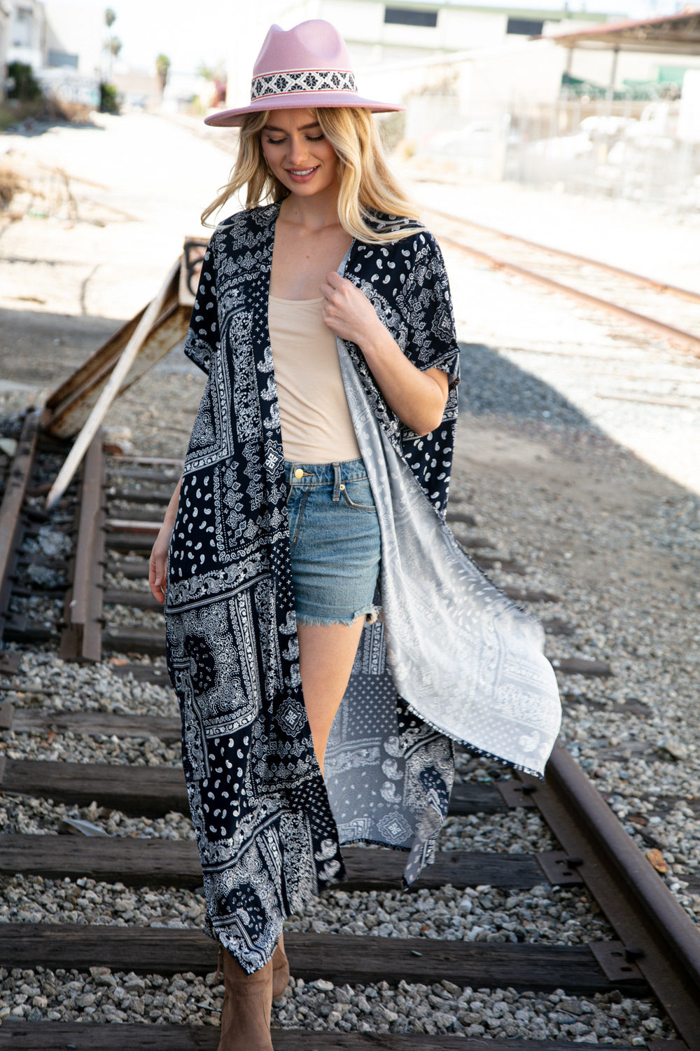 That's So Boho Paisley Maxi Kimono   