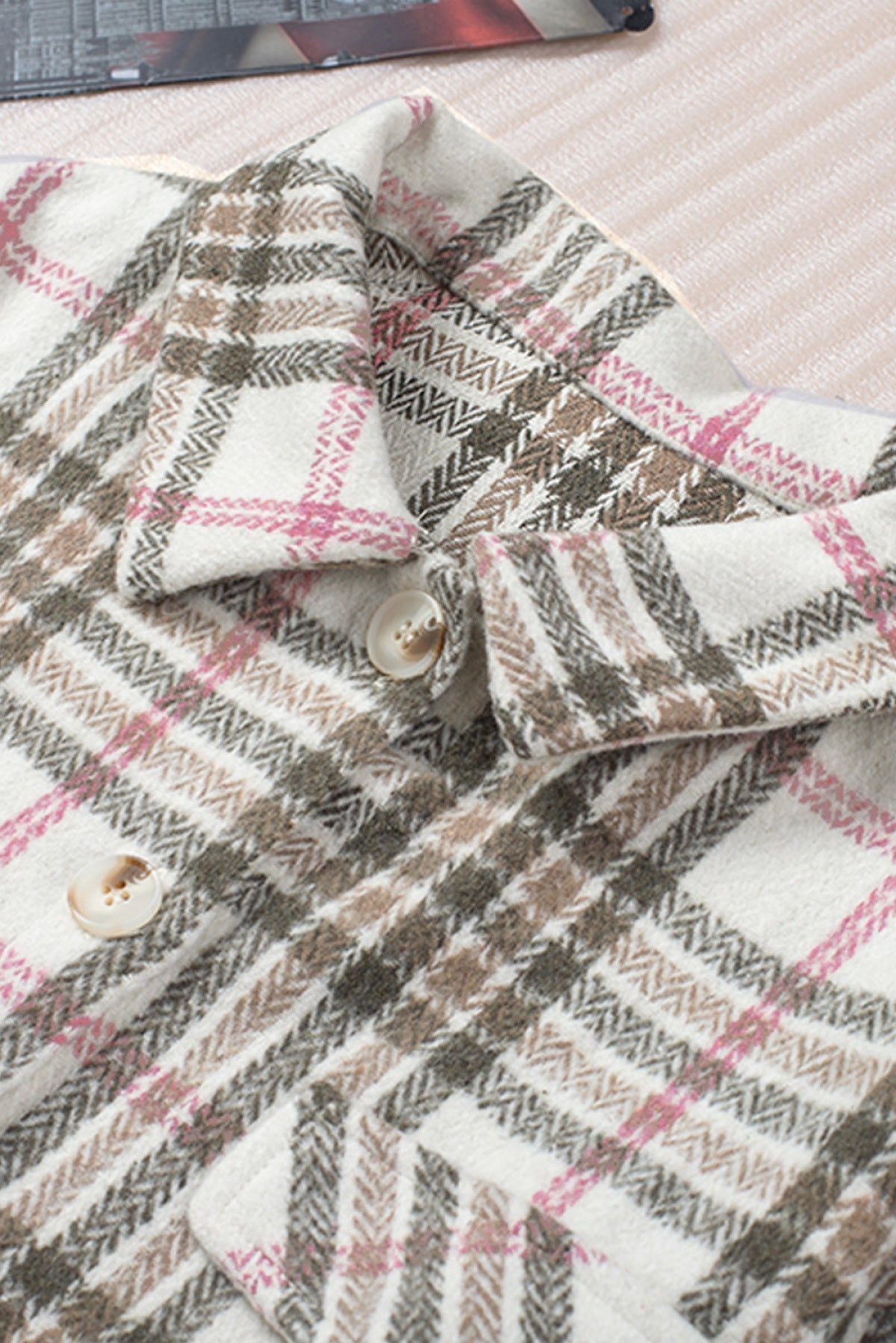 Autumn Sunsets Flannel Buttoned Plaid Shacket