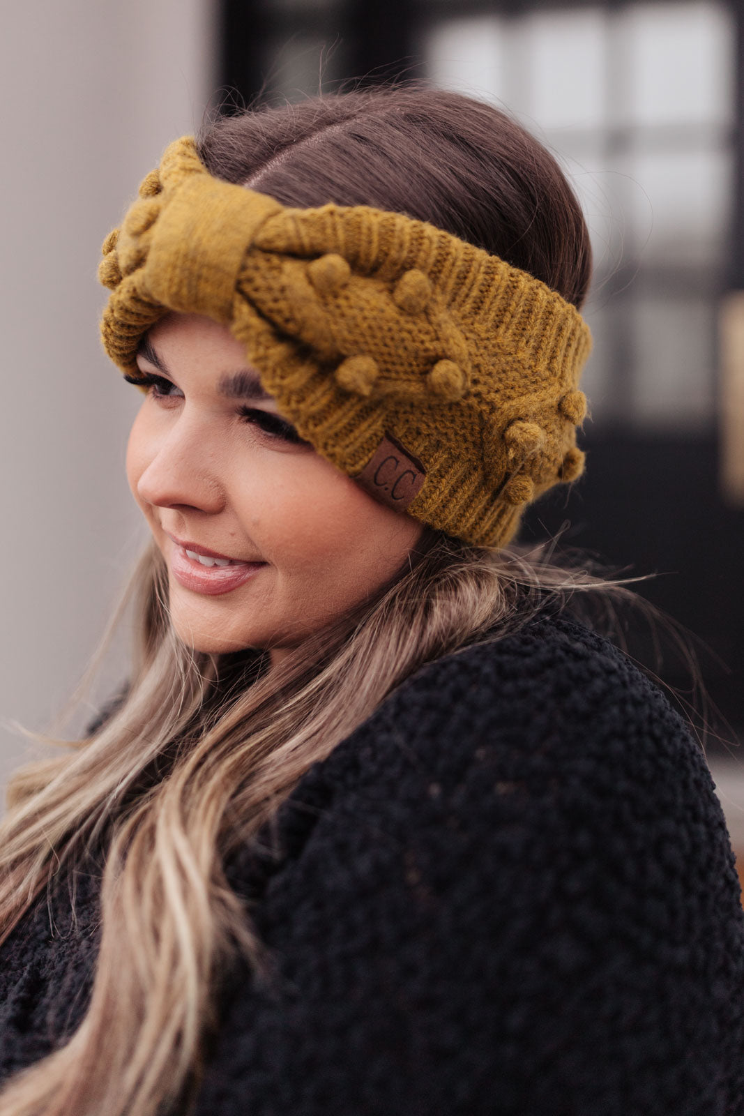 The Hug You Need Knit Head Wrap in Mustard