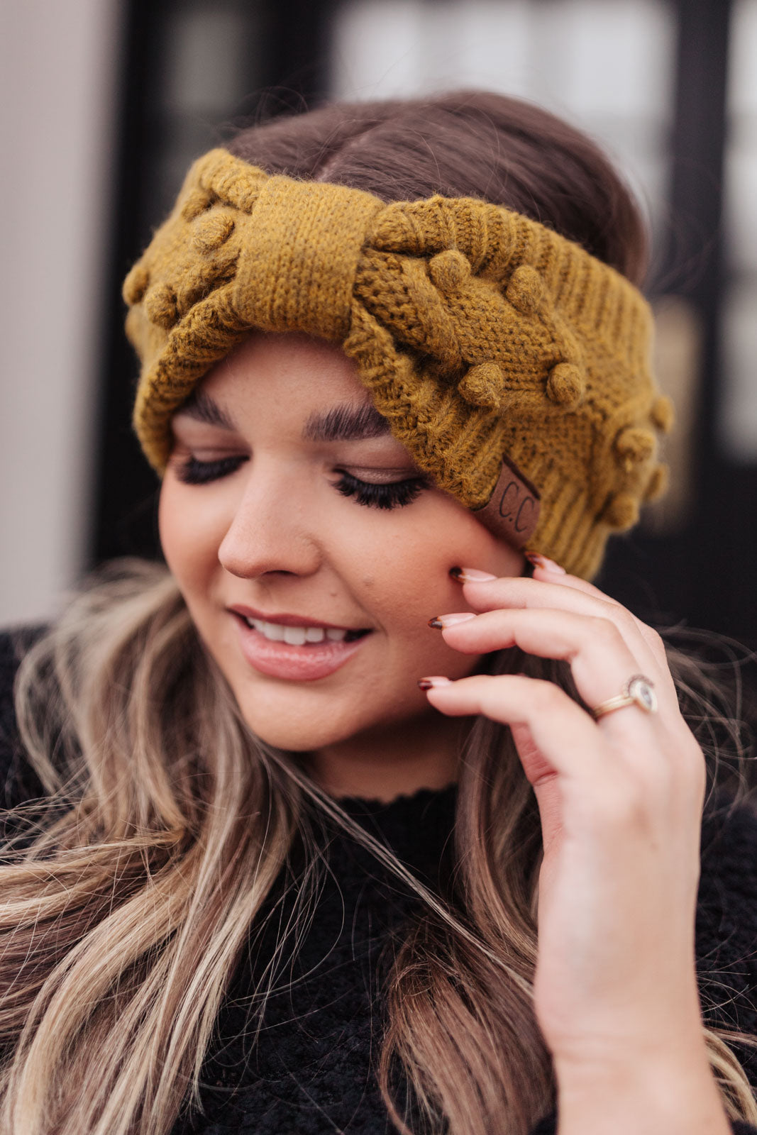 The Hug You Need Knit Head Wrap in Mustard