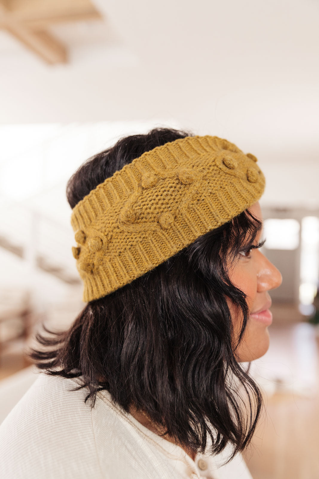 The Hug You Need Knit Head Wrap in Mustard