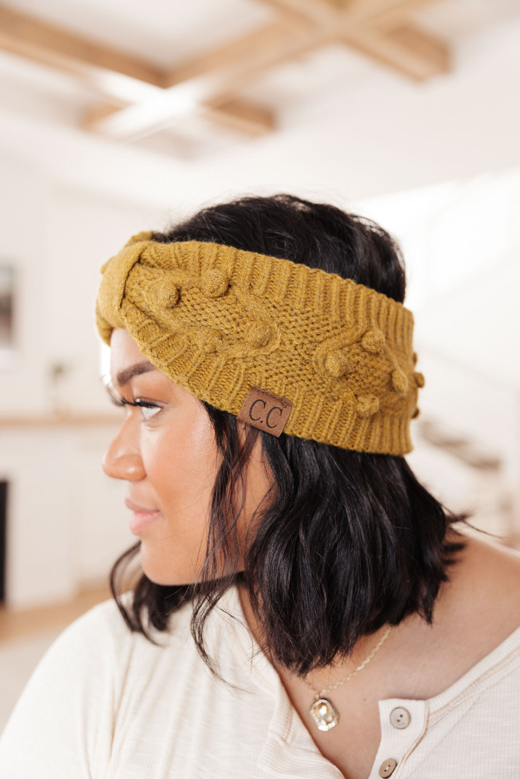 The Hug You Need Knit Head Wrap in Mustard