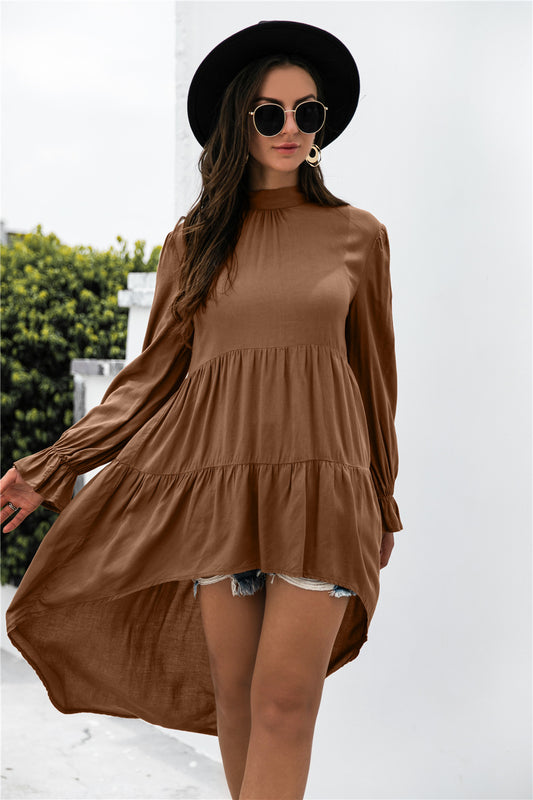 Make A Statement Hi-Low Blouse Mocha S