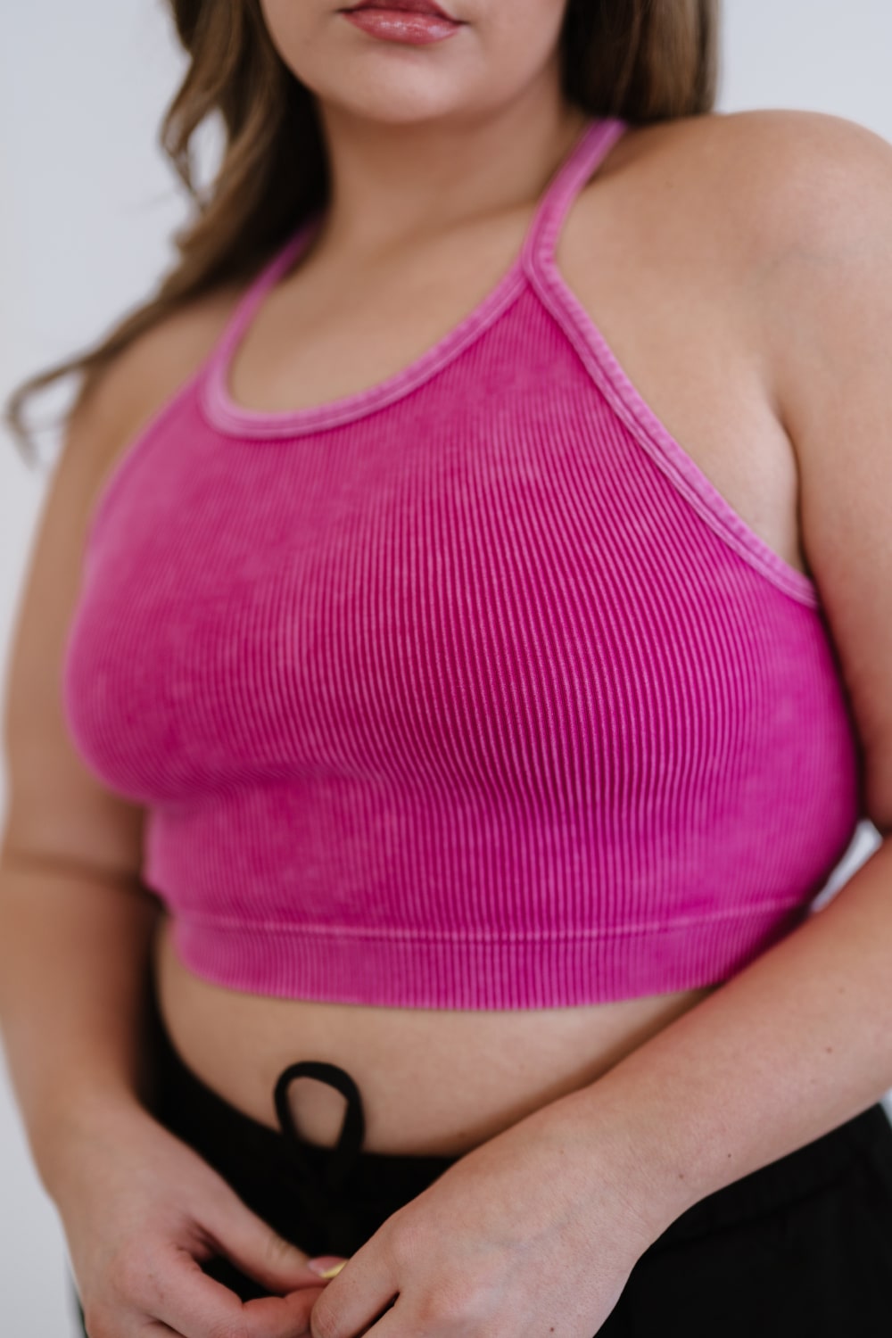 Keep On Moving Cropped Cami in Magenta