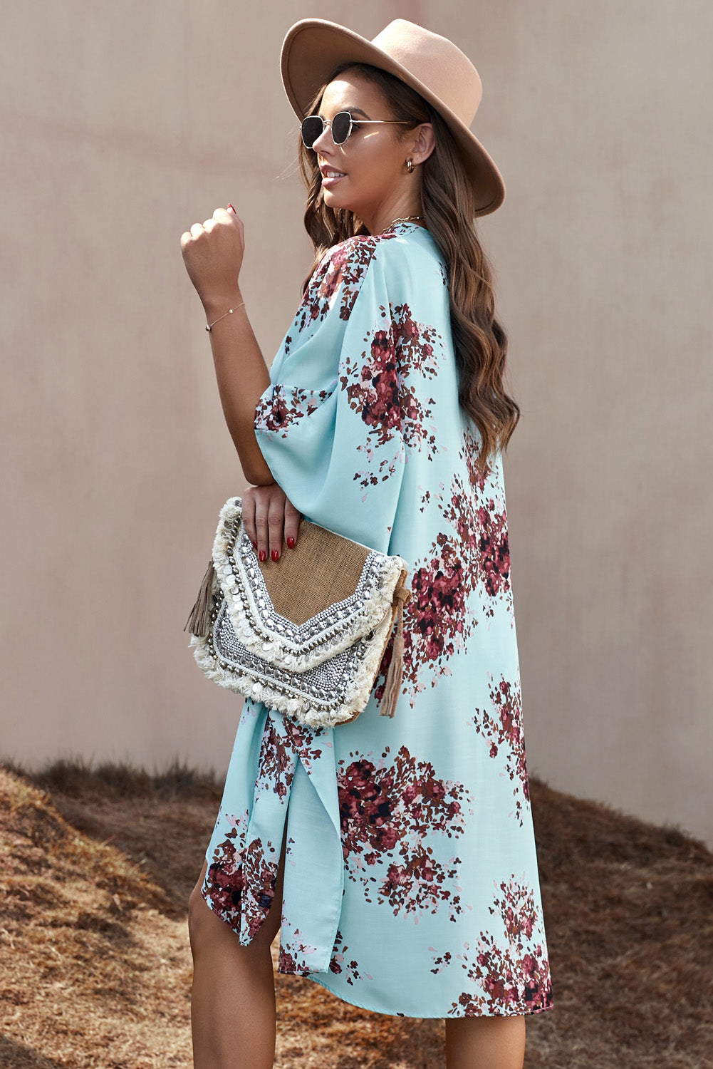 Here Comes the Bloom Floral Print Chiffon Kimono