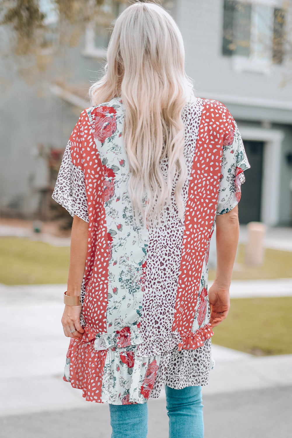 Decisions, Decisions Ruffle Hem Kimono