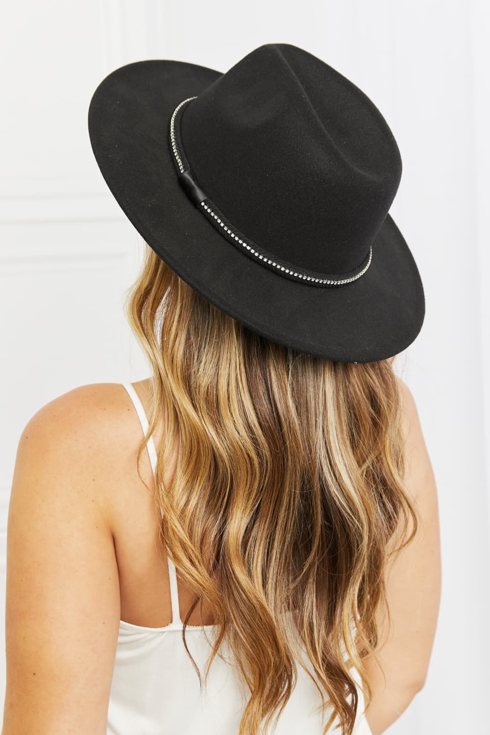 Glitz and Glamour Fedora Hat Black One Size