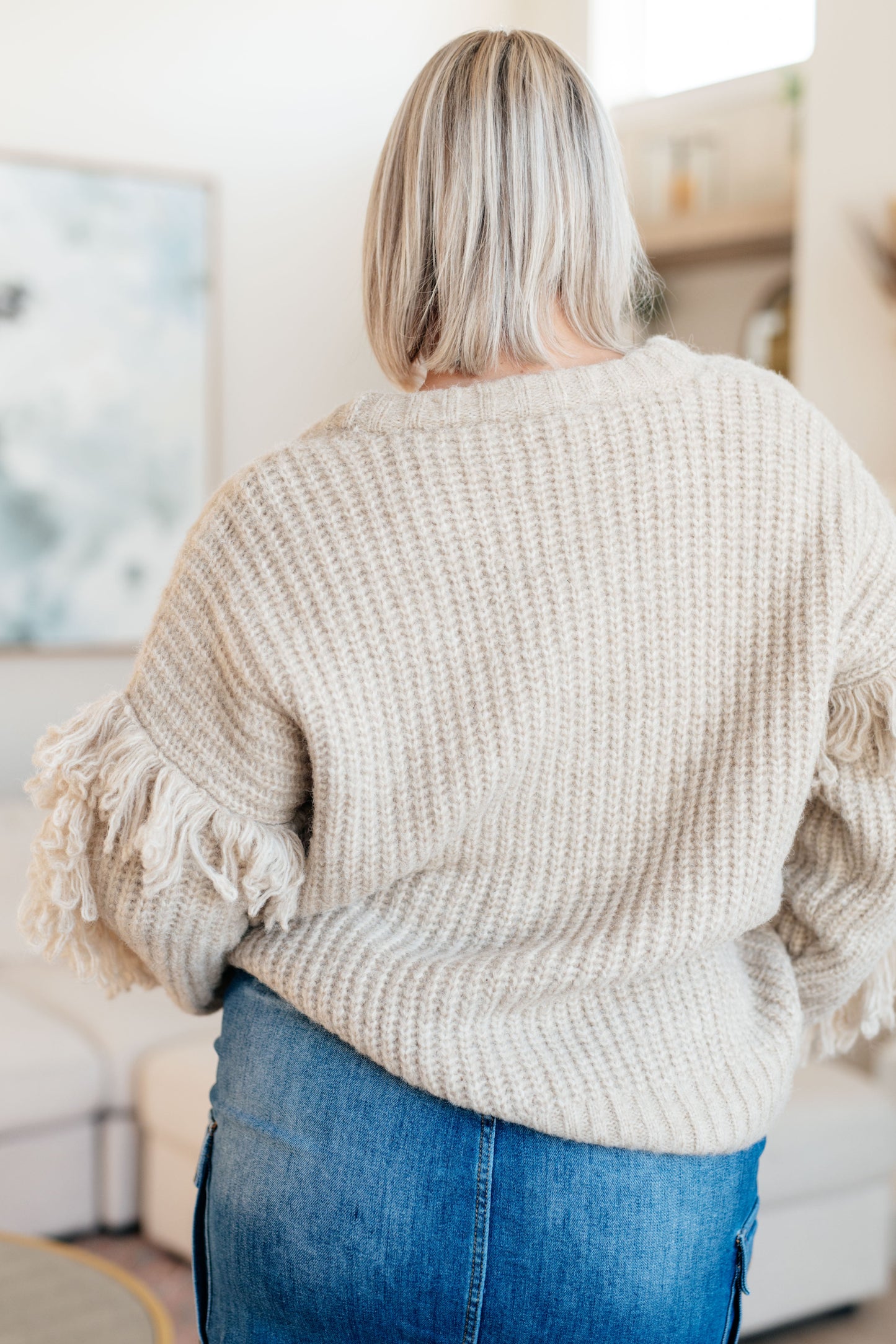 Fringe Frenzy V Neck Cardigan