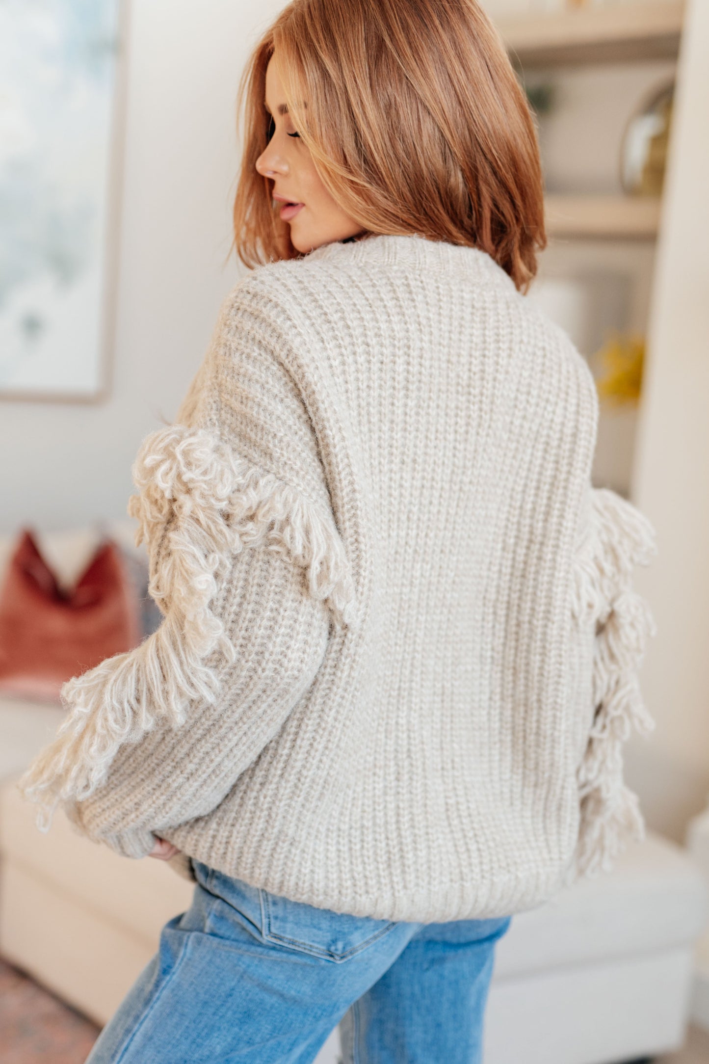 Fringe Frenzy V Neck Cardigan