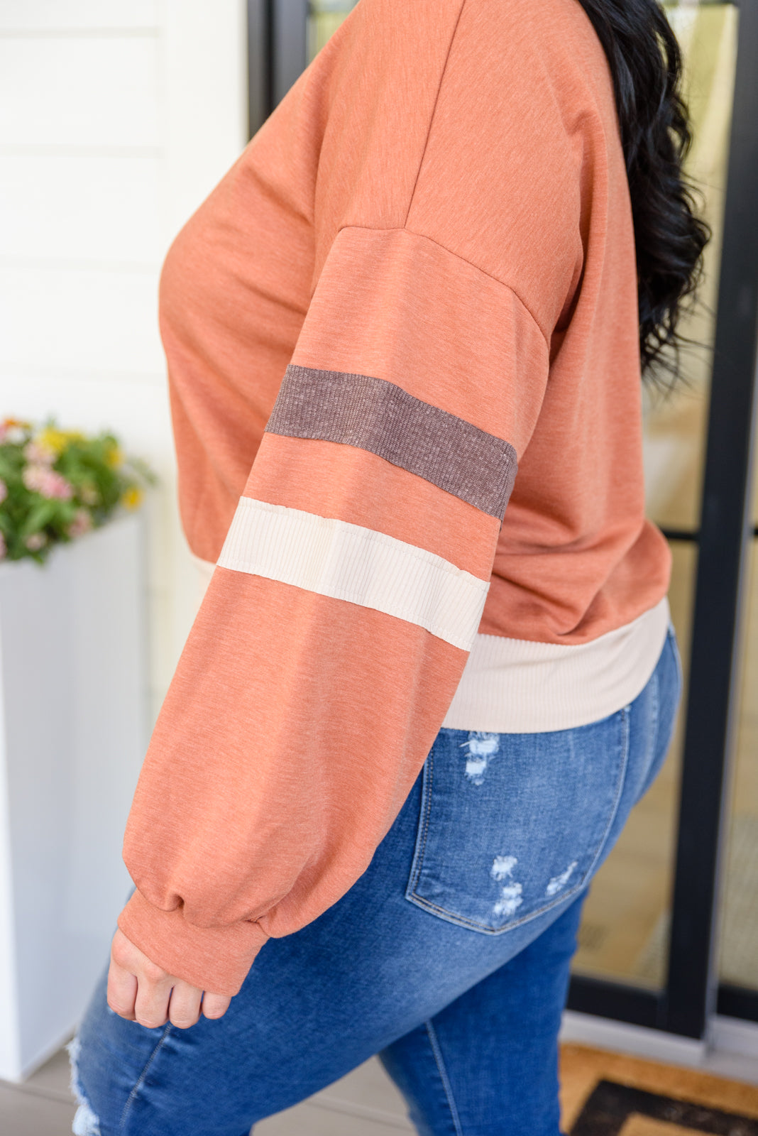 Give Me the Play Retro V-Neck Sweatshirt