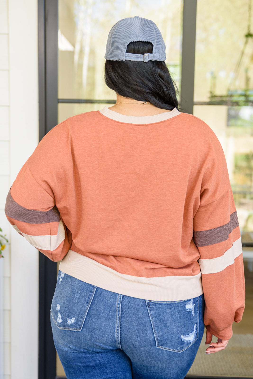 Give Me the Play Retro V-Neck Sweatshirt