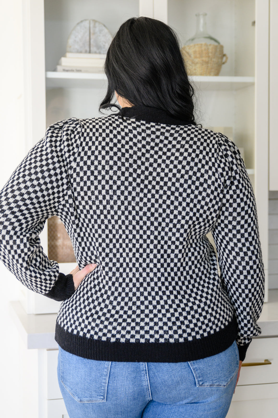 Big City Tempo Checkered Cardigan
