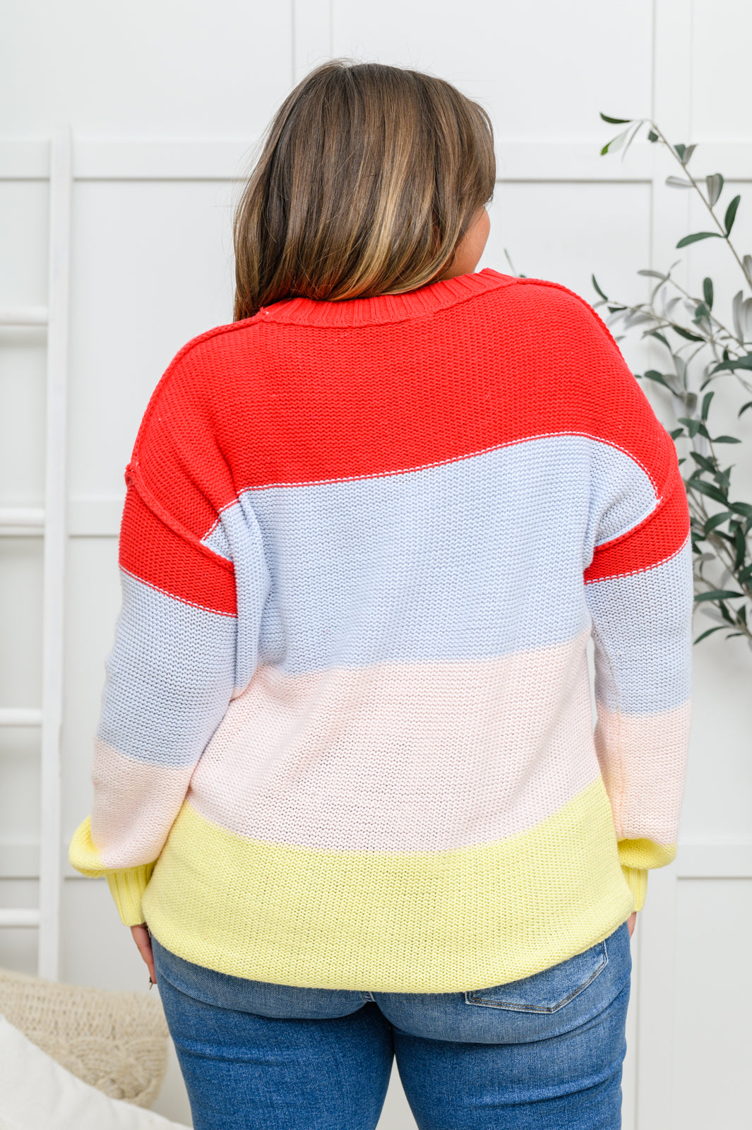 Keep On Bright Striped Knit Sweater