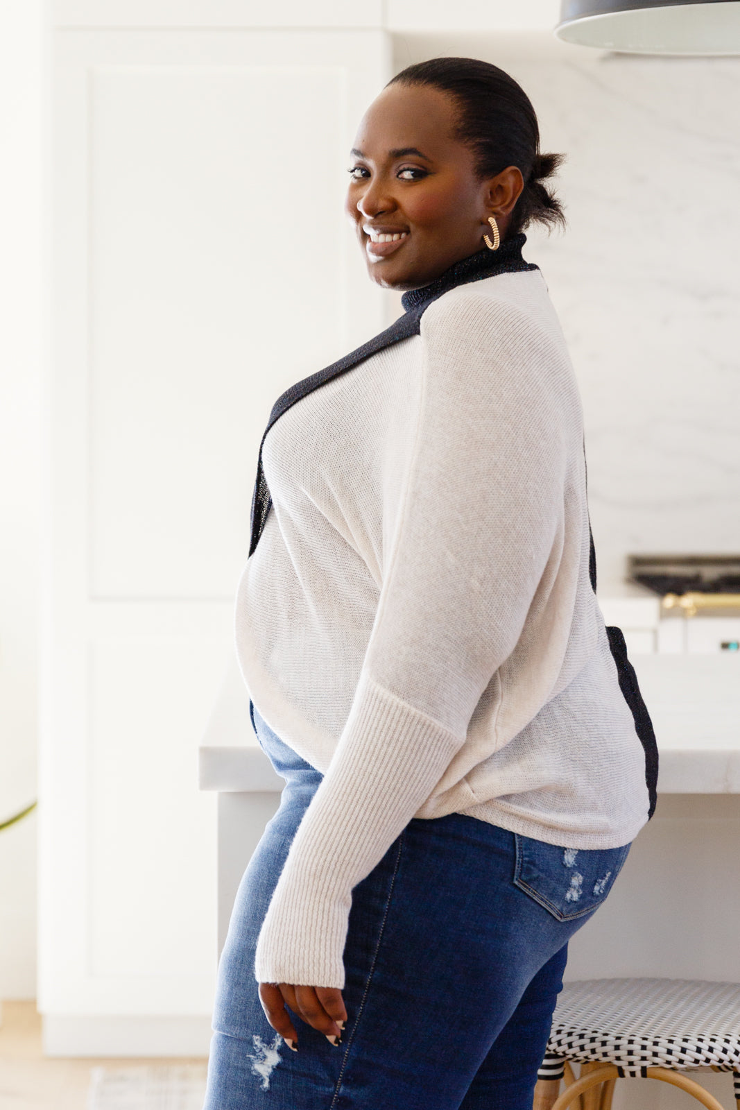 Be the Sparkle Color Blocked Sweater