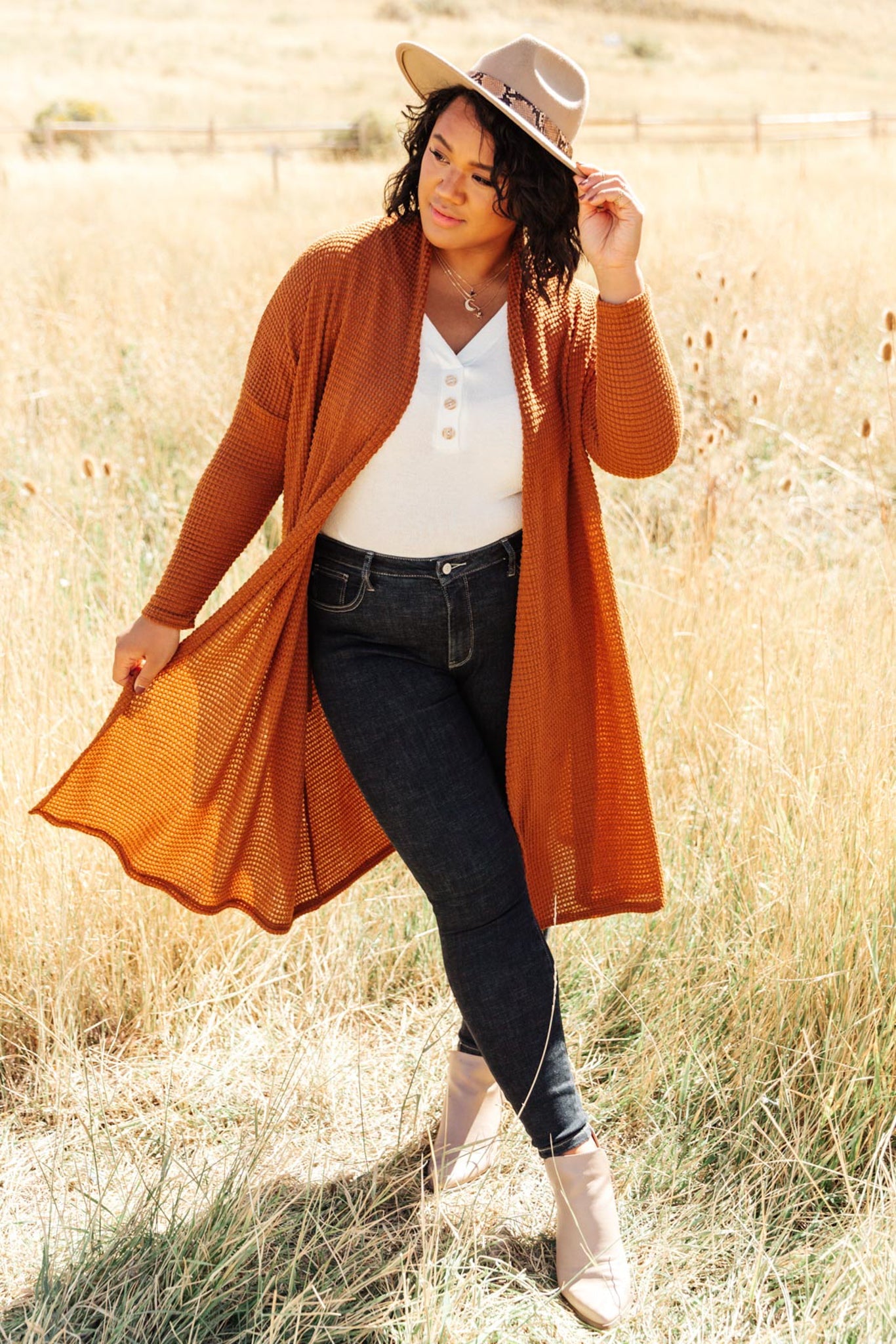 Spice It Up Cardigan Pumpkin Spice 1XL