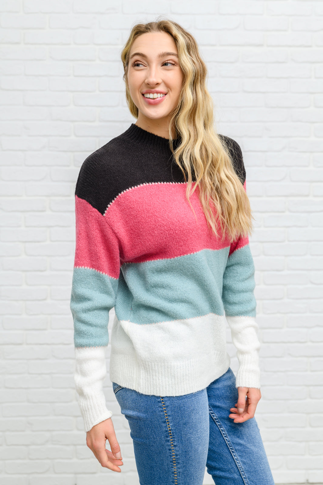 Bring the Vision Color Blocked Knit Sweater