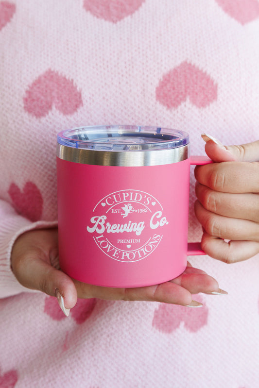 Cupid's Brewing Co 14 Oz Double Walled Travel Mug Pink OS