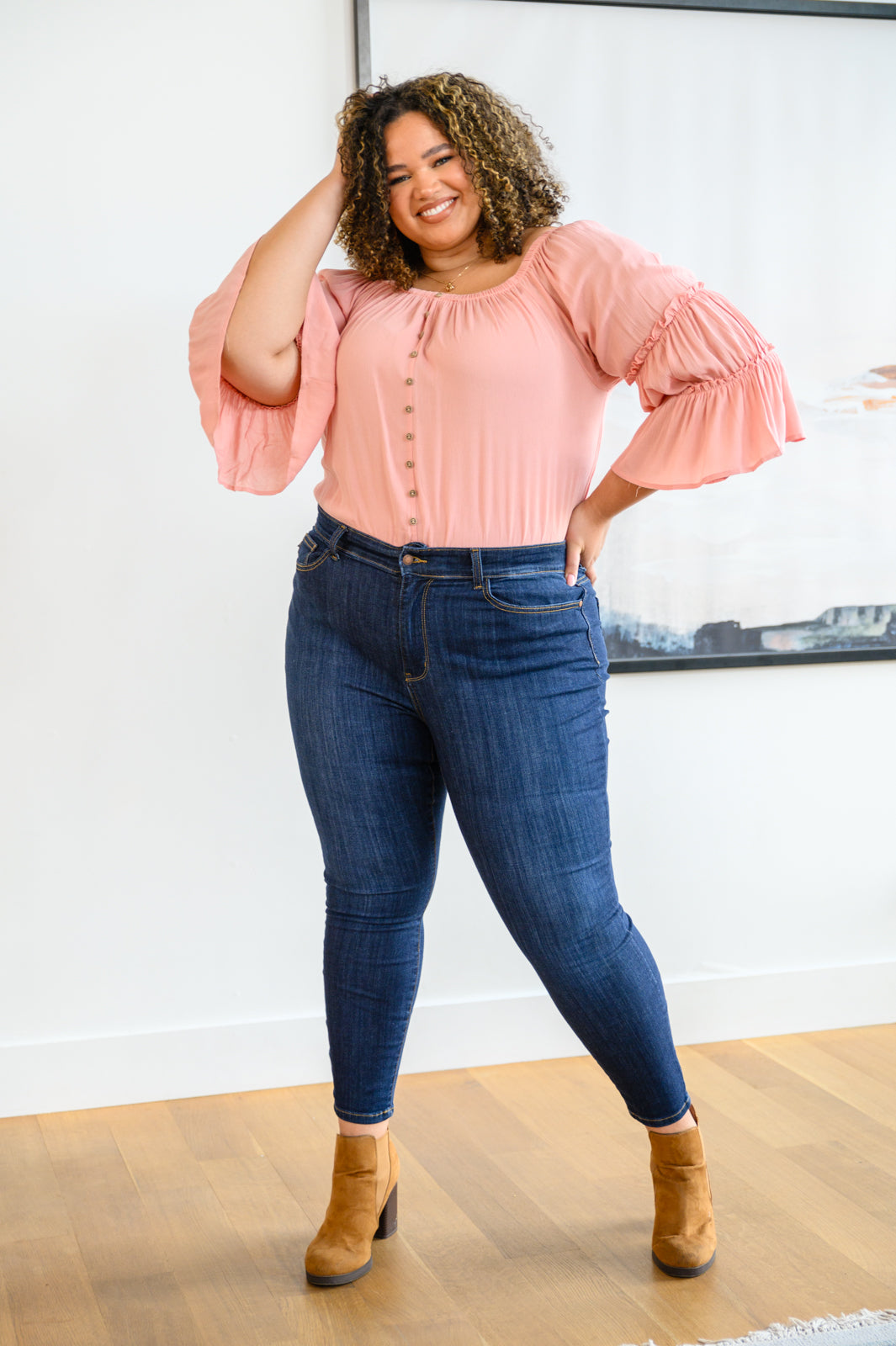Judy Blue Call Me Back Skinny Jeans with Phone Pocket