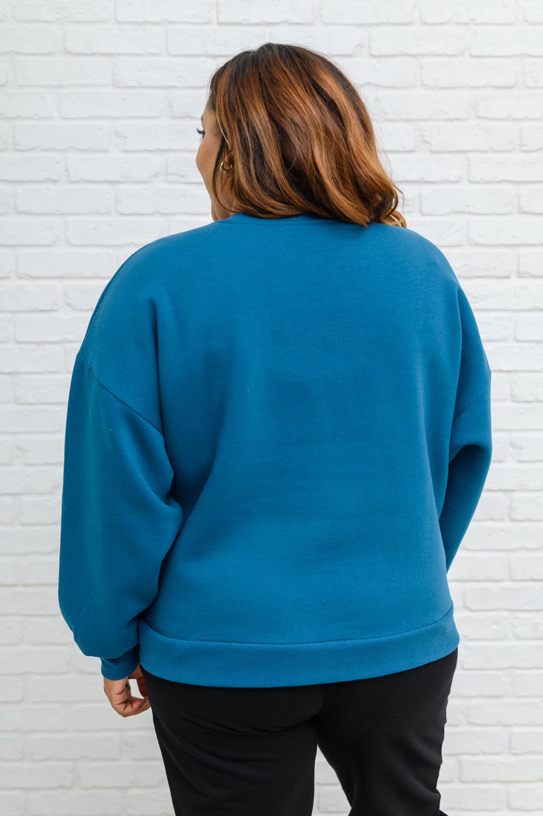 Feel the Need Drop Shoulder Sweatshirt In Teal