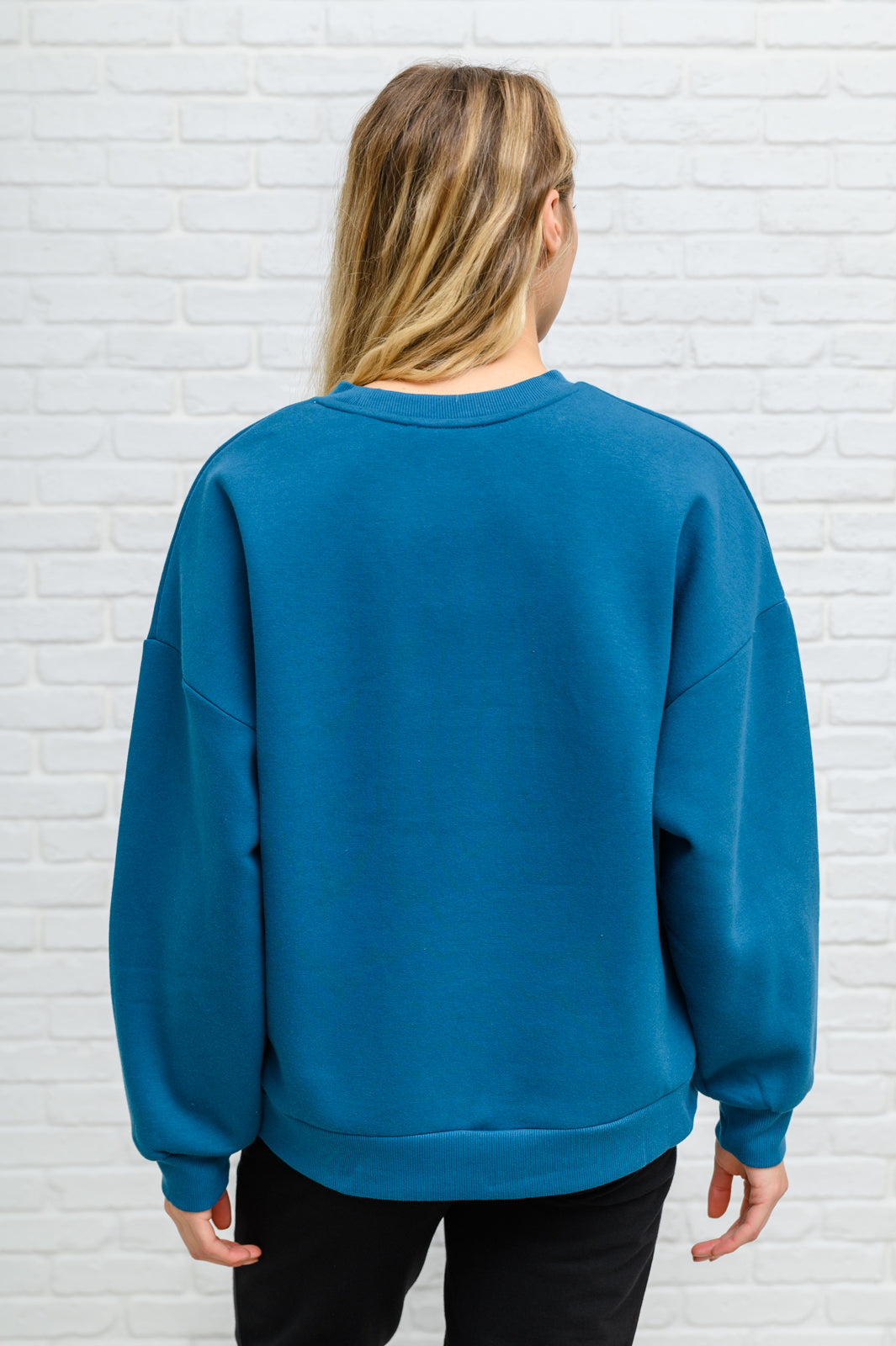 Feel the Need Drop Shoulder Sweatshirt In Teal