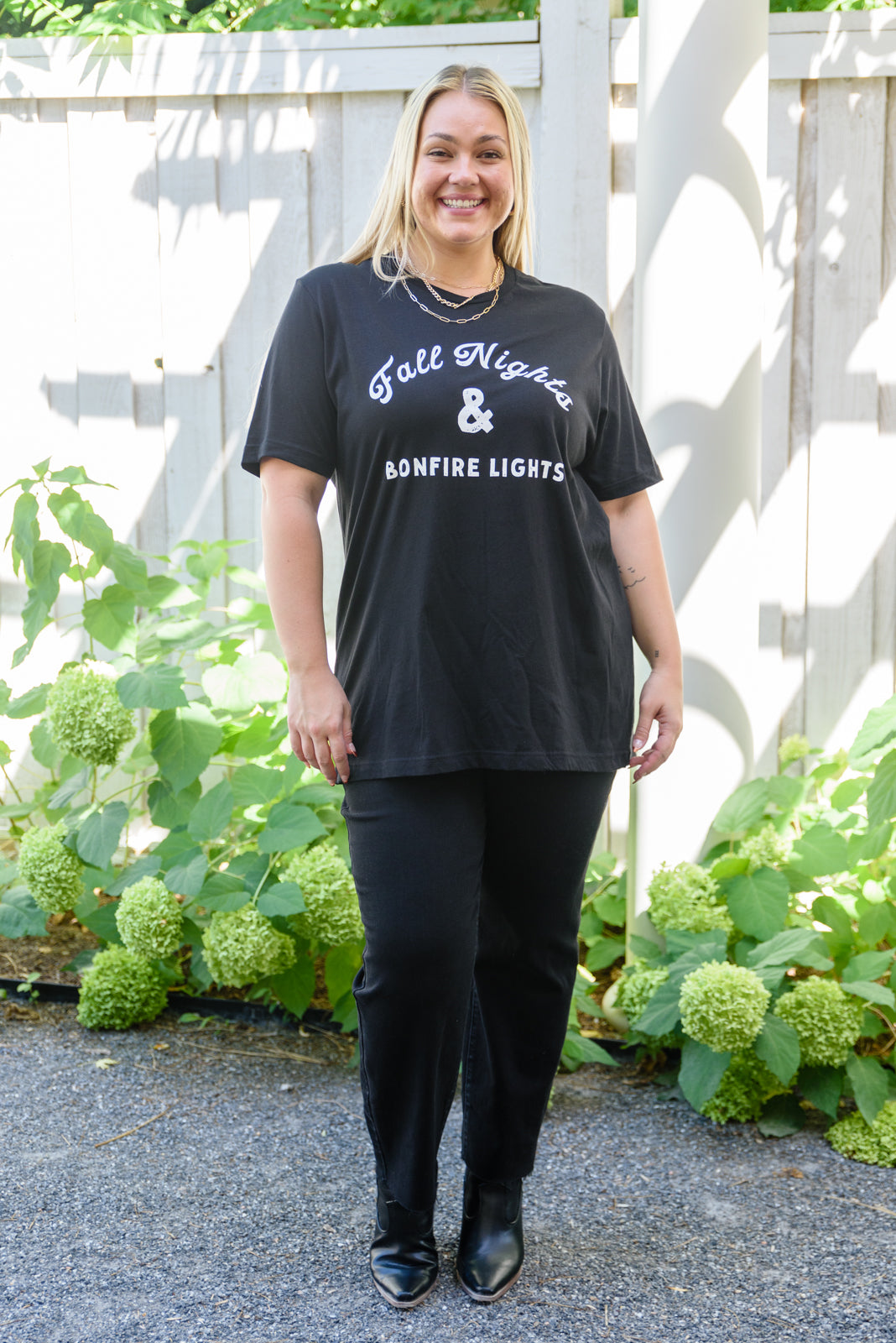 Fall Nights + Bonfire Lights Graphic Tee