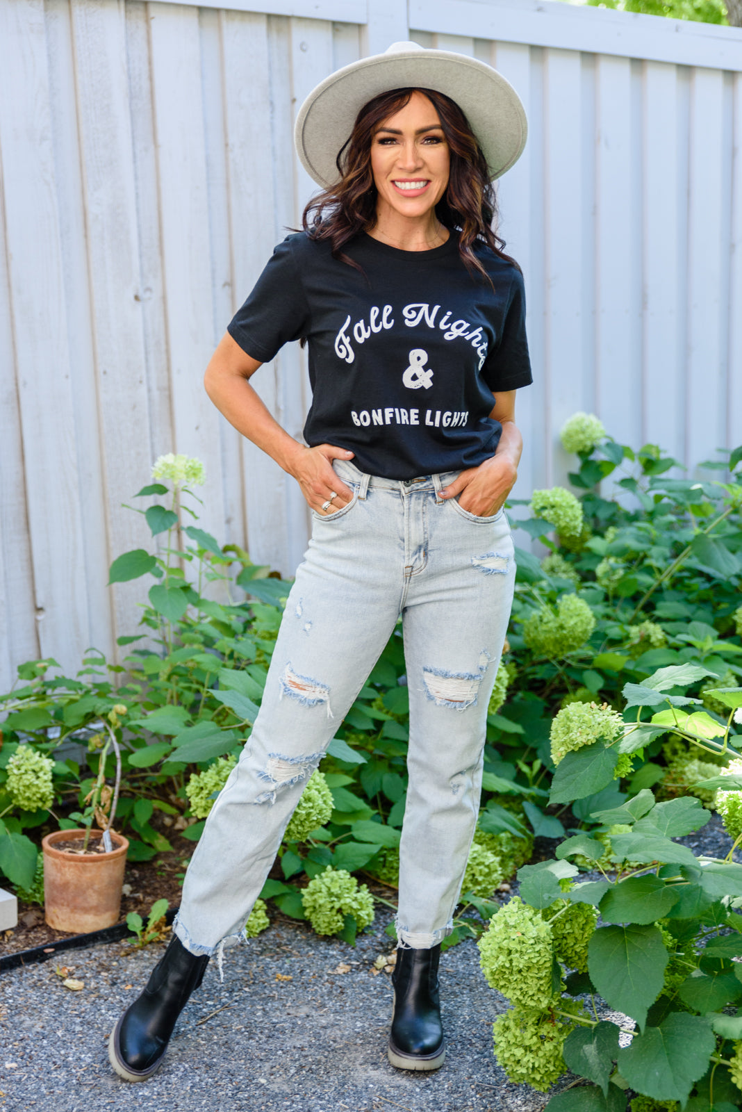 Fall Nights + Bonfire Lights Graphic Tee