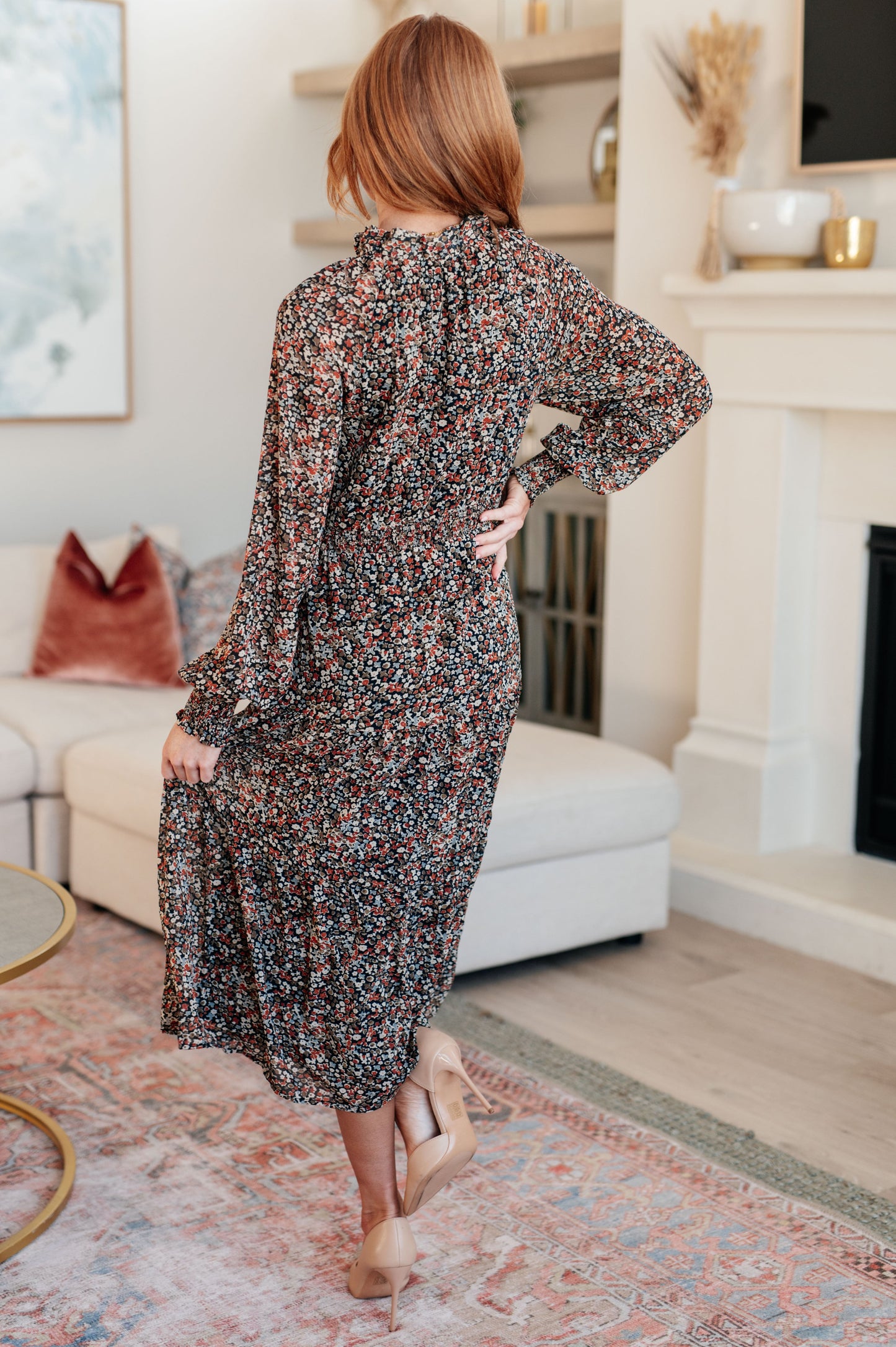 Whimsy Wonderland Ditsy Floral Maxi Dress