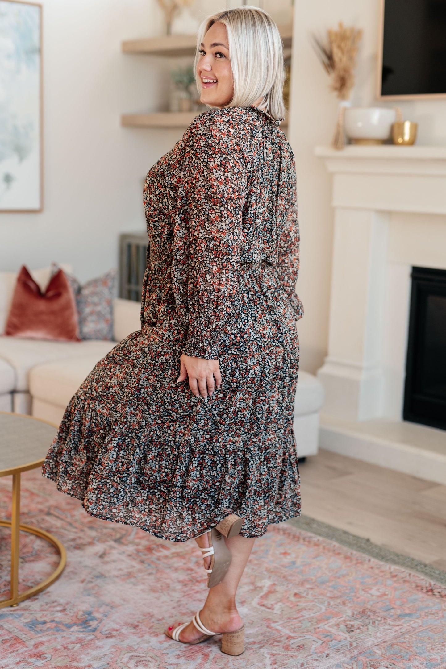 Whimsy Wonderland Ditsy Floral Maxi Dress