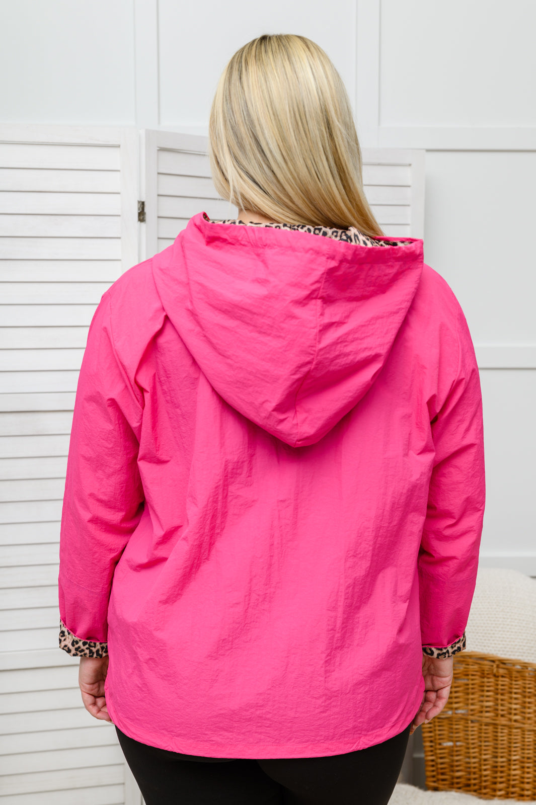 Go For Wild Leopard Contrast Windbreaker