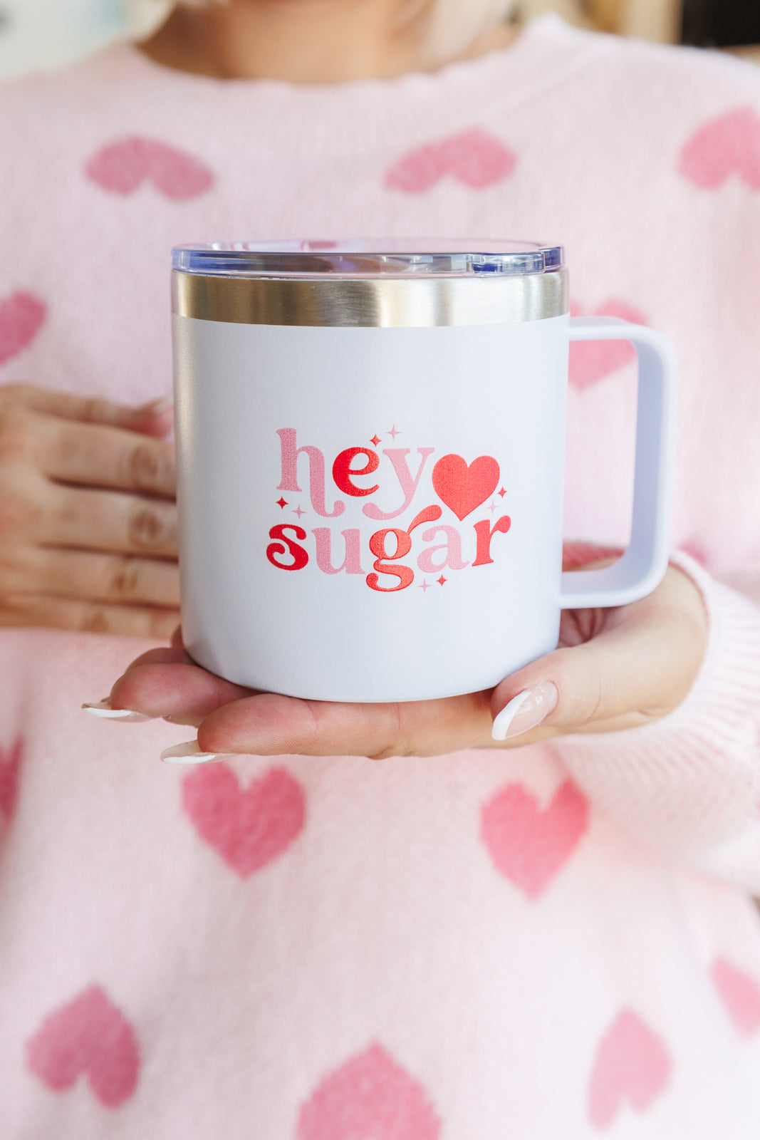 Hey Sugar 14 Oz Double Walled Travel Mug White OS