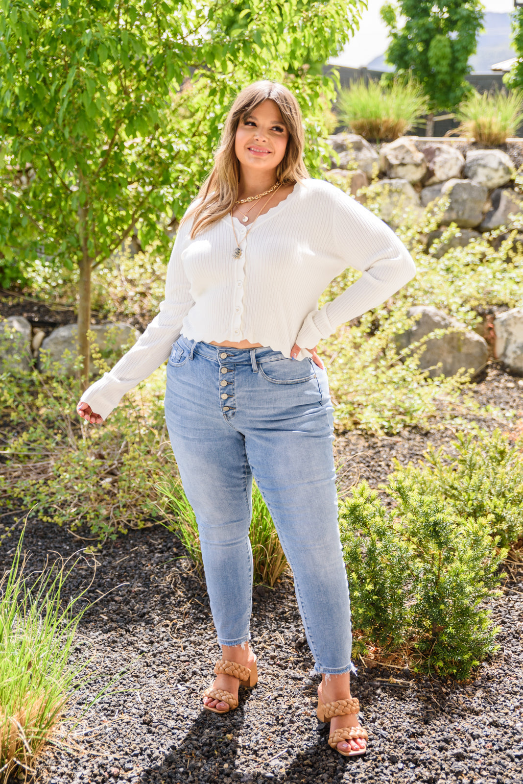 Judy Blue Mariella Hi-Rise Button Fly Skinny Jeans