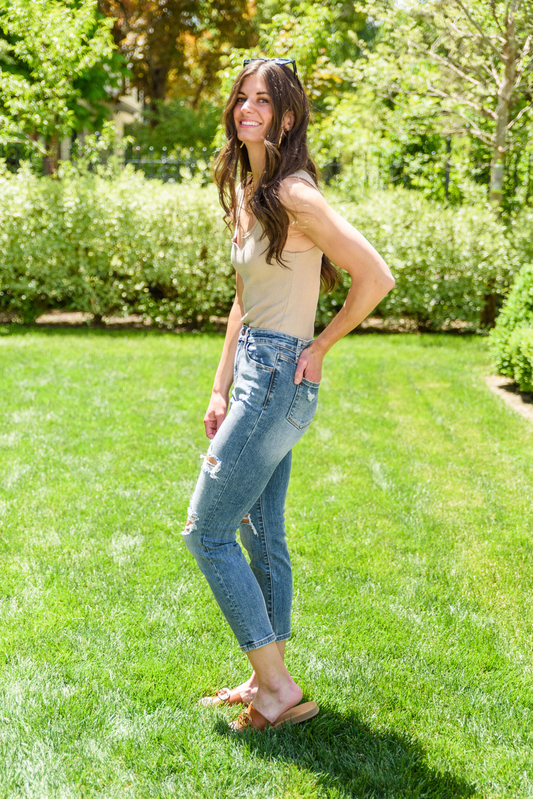 Judy Blue Annabelle High Rise Destroyed Slim Fit Jeans