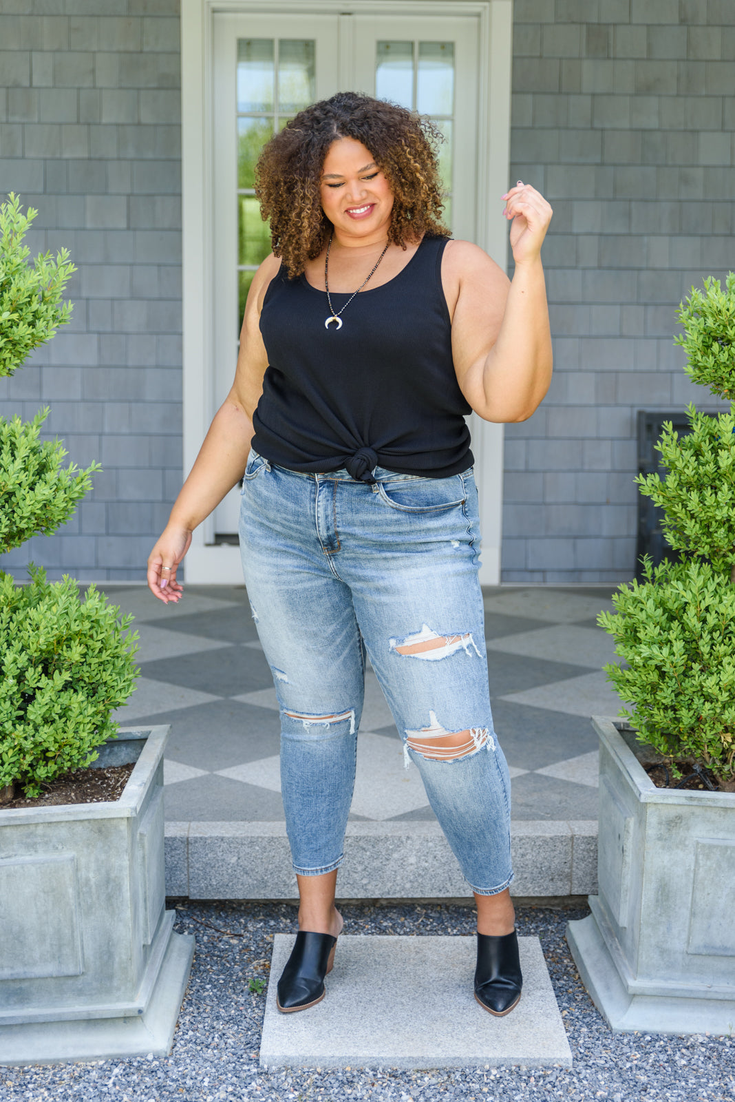 Judy Blue Annabelle High Rise Destroyed Slim Fit Jeans