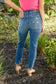 Judy Blue High Rise Rainbow Embroidered Straight Leg Jeans   