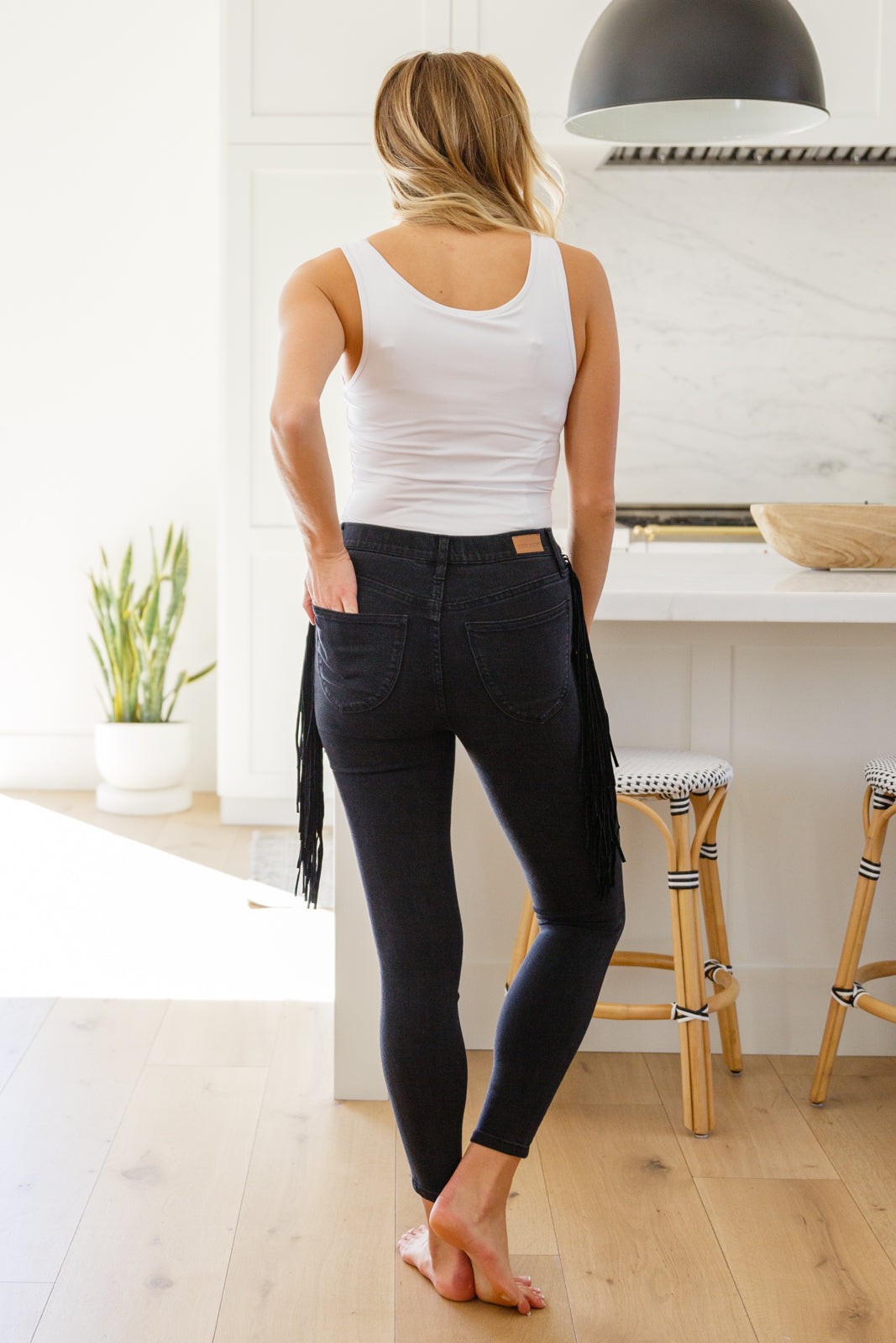 Judy Blue Cowgirl Chic Fringe Skinny Jeggings