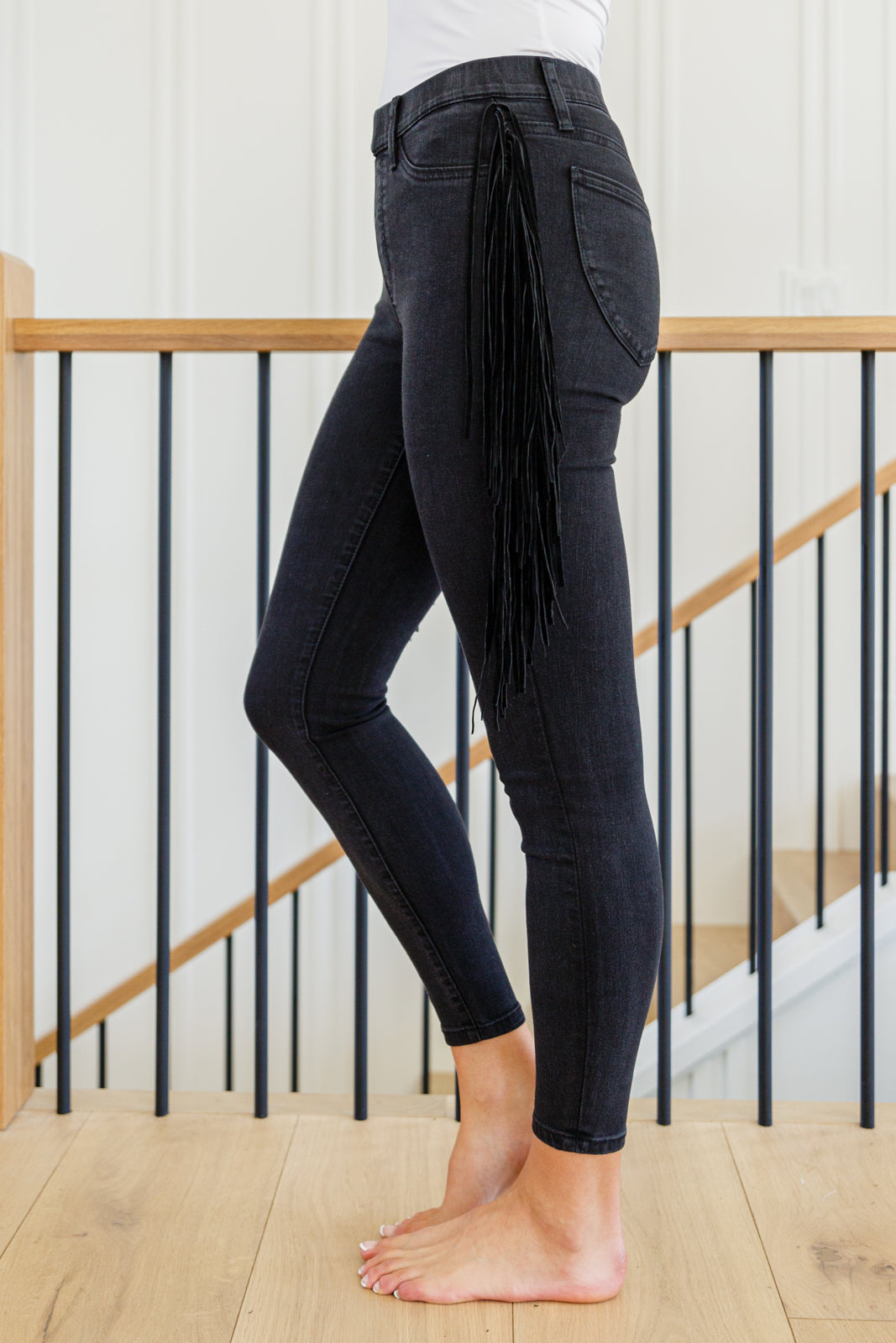 Judy Blue Cowgirl Chic Fringe Skinny Jeggings