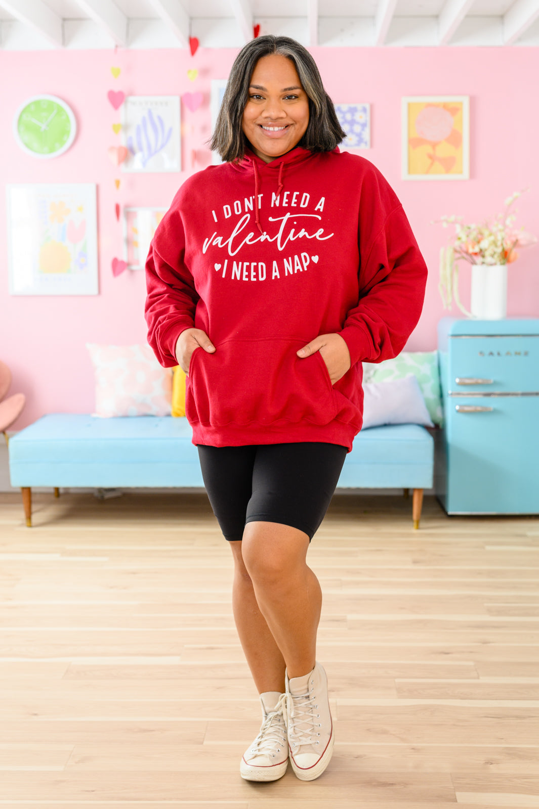 I Don't Need A Valentine Graphic Hoodie