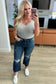 Judy Blue Ripped Rebellion High Rise Distressed Wide Leg Crop Jeans   