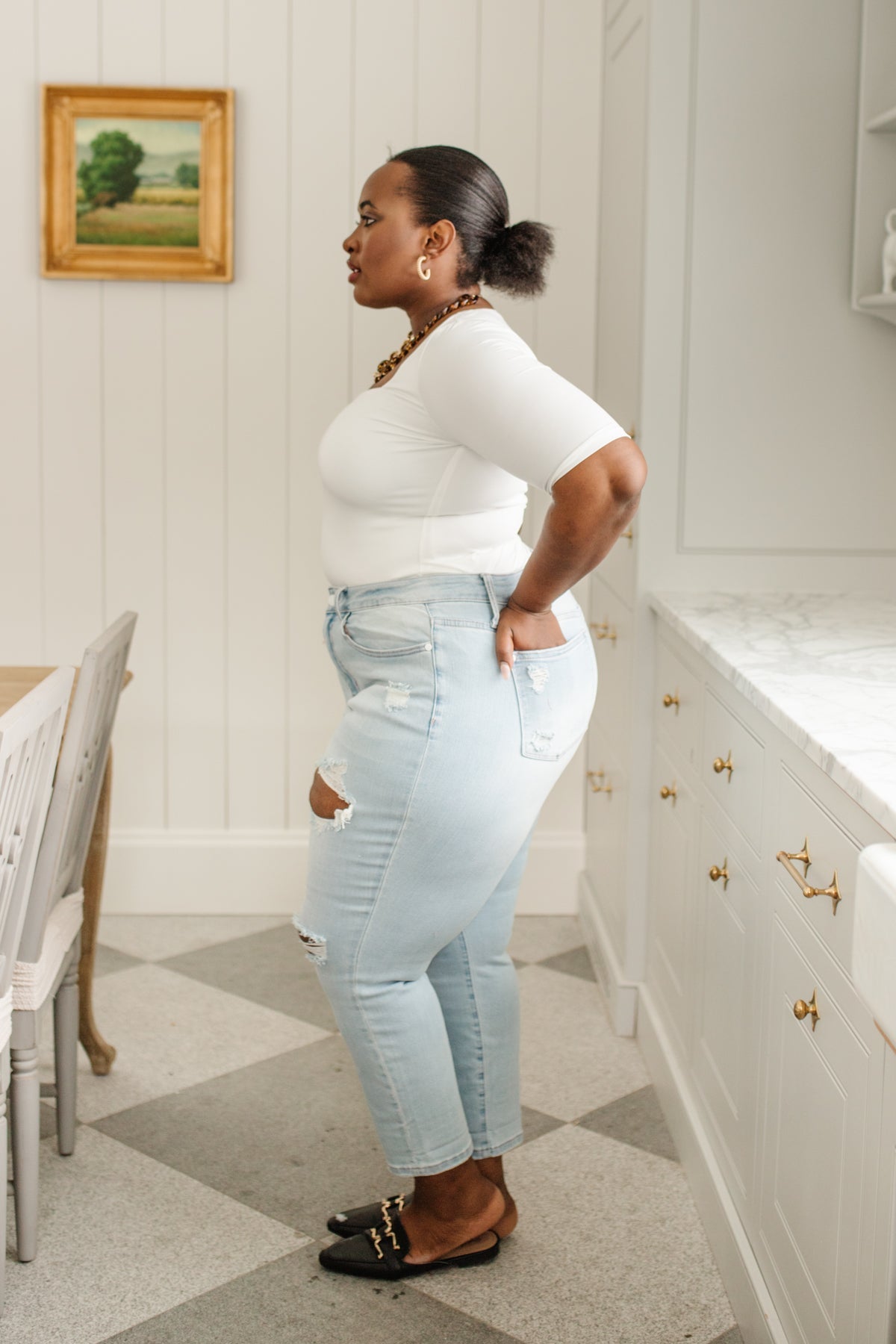 Judy Blue Gabriella Super Light Destroyed Boyfriend Jeans