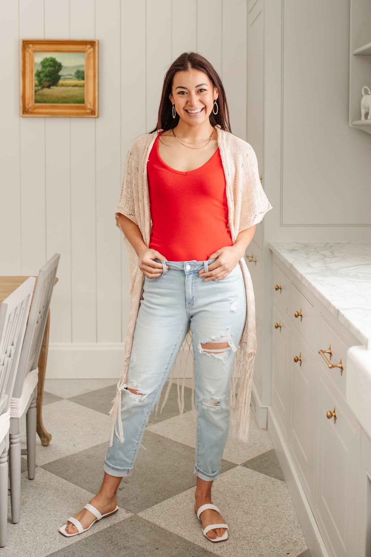 Judy Blue Gabriella Super Light Destroyed Boyfriend Jeans