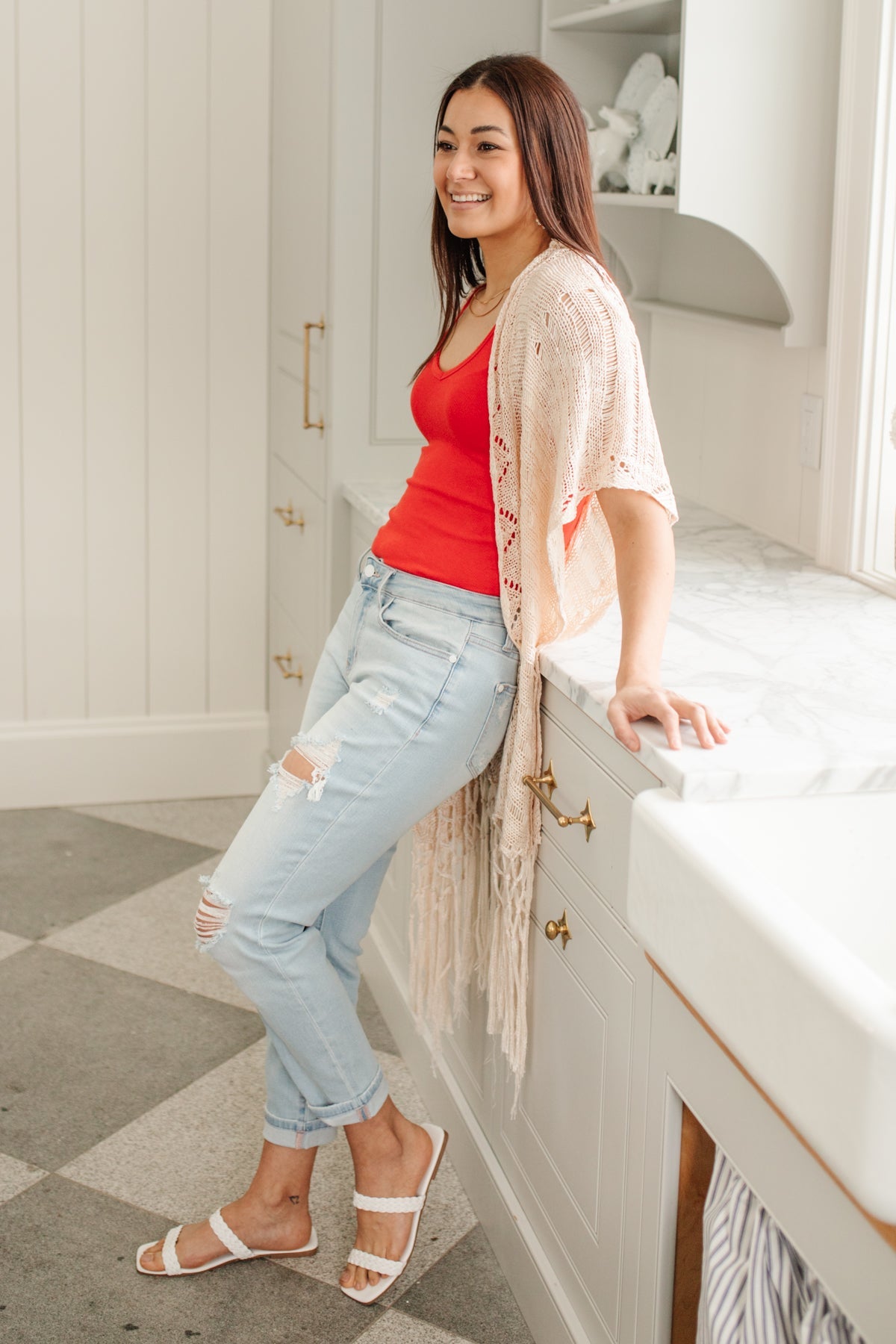 Judy Blue Gabriella Super Light Destroyed Boyfriend Jeans