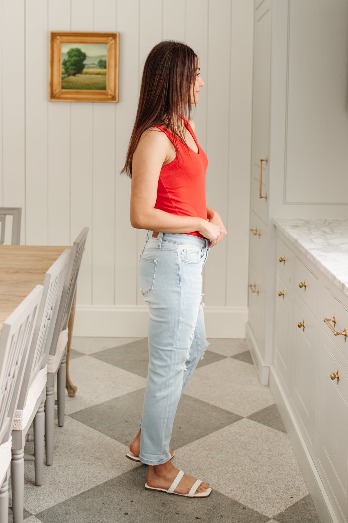 Judy Blue Gabriella Super Light Destroyed Boyfriend Jeans