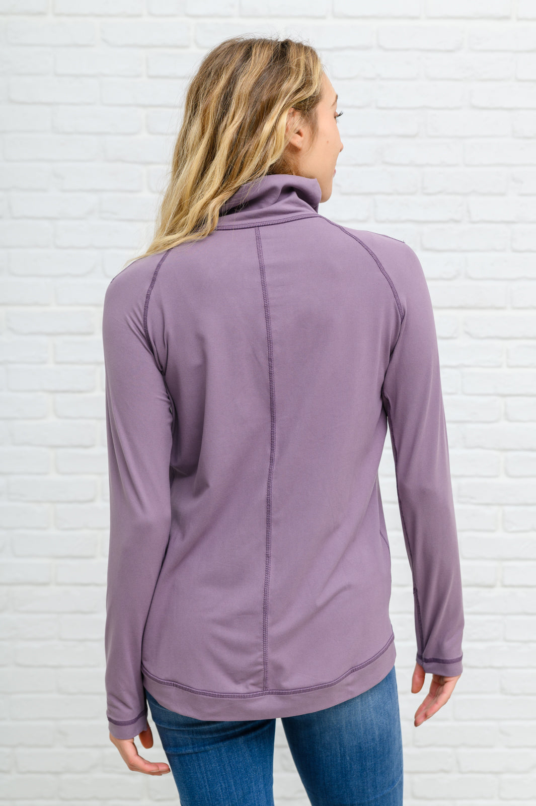 Sport a Look Asymmetric Cowl Neck Jacket In Mulberry