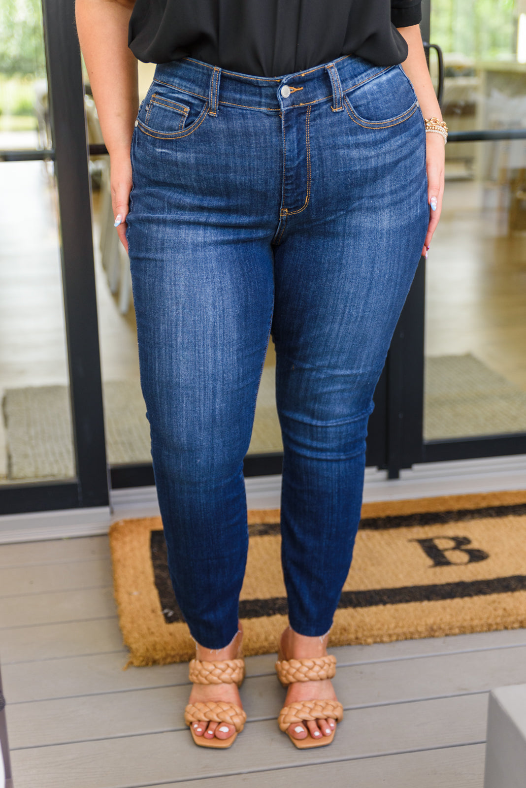 Judy Blue Jacquelyn Mid-Rise Classic Skinny Jean Dark Wash 14W